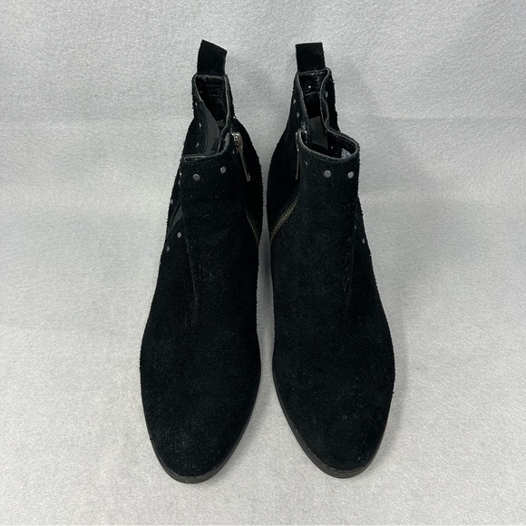 Vionic Landen Boots Womens 9 Black Suede Studded Side Zip Booties - Picture 5 of 11